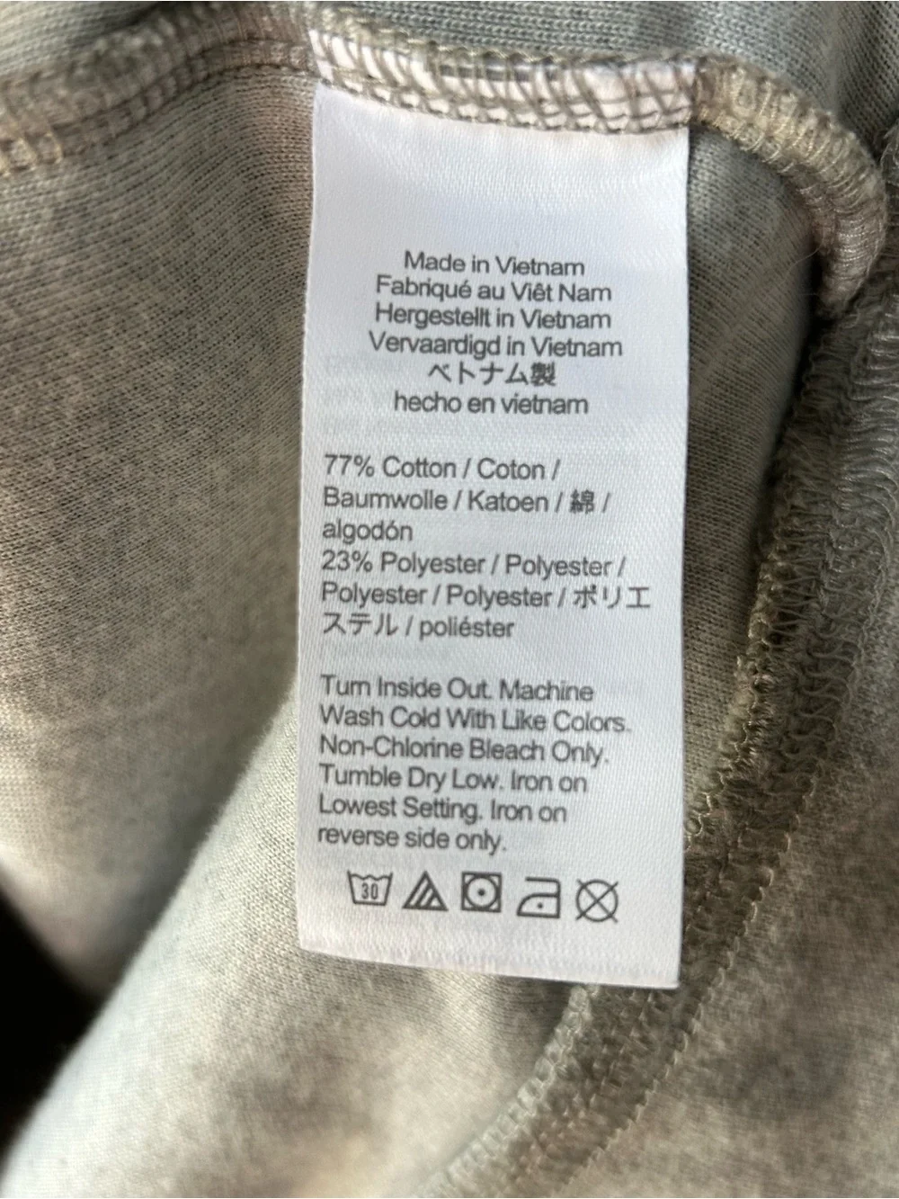 J. Crew minimalist Athleisure Heather Gray velour Hooded Sweatshirt size S